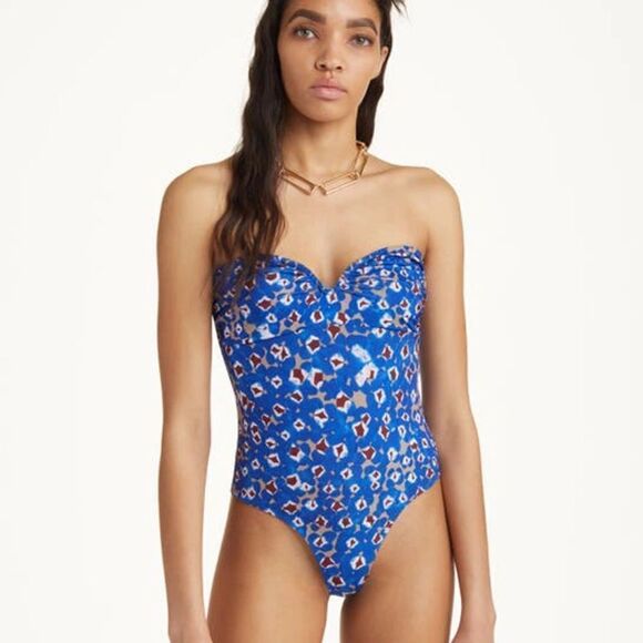 NEW Open Edit Multicolor Printed Strapless Bodysuits Women Size XS - Picture 1 of 12